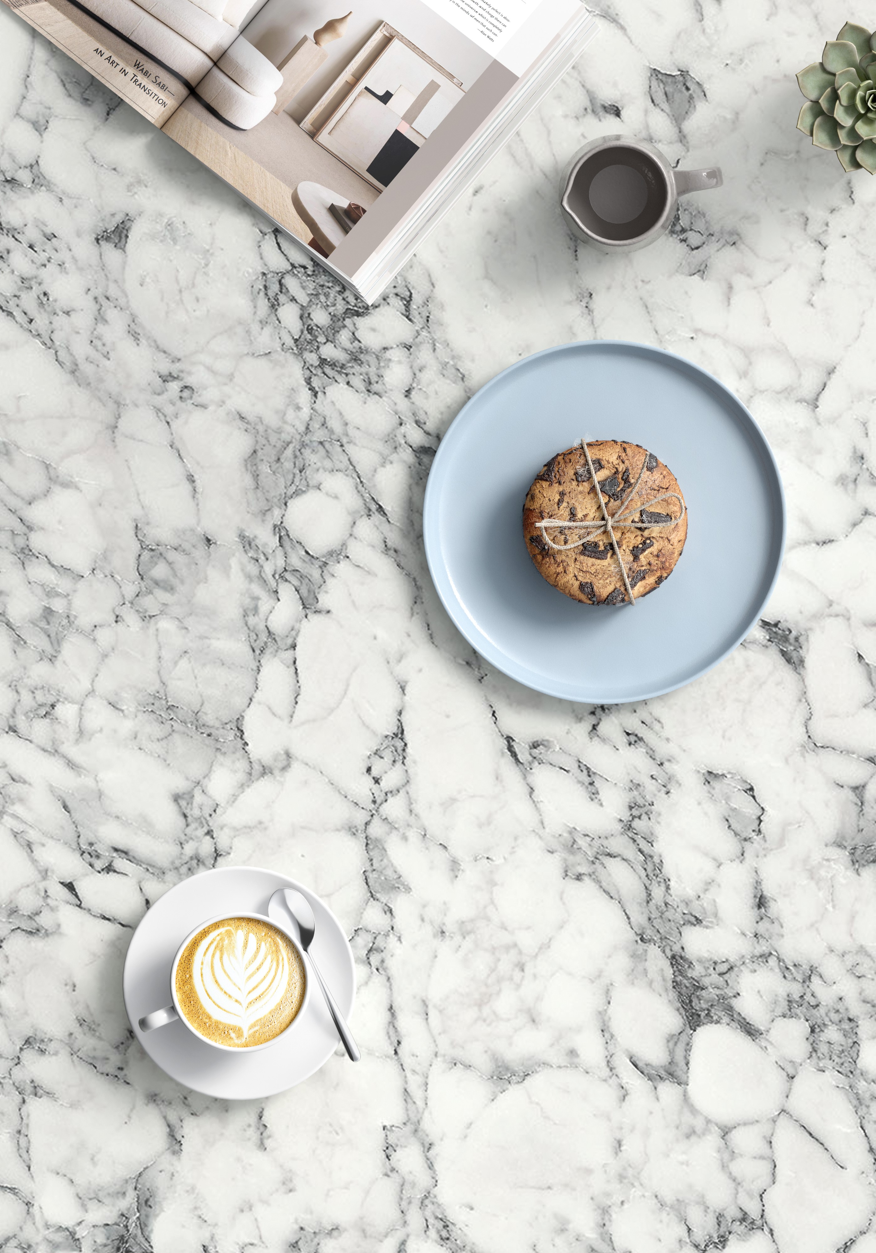 картинка Мрамор Каррара 851 PO BY SPAN ЛДСП 18 мм от от Аскари Плюс 